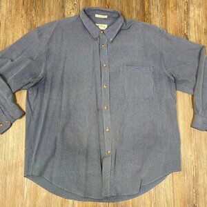 Orvis Long Sleeve Button Down Shirt - Men's XXL - Polyester Blend -Oxford Collar